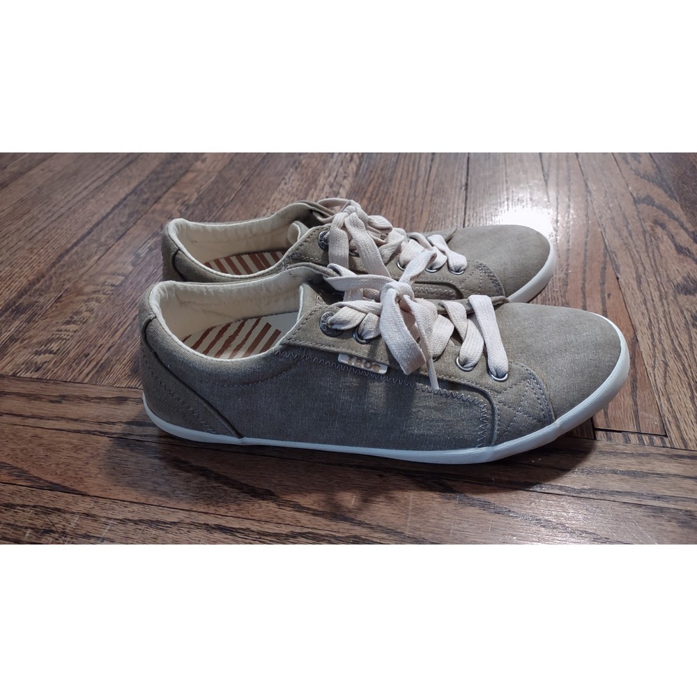 Taos Star Sage Green Canvas Lace Up Sneakers Womens‎ Size 9W STA-12844